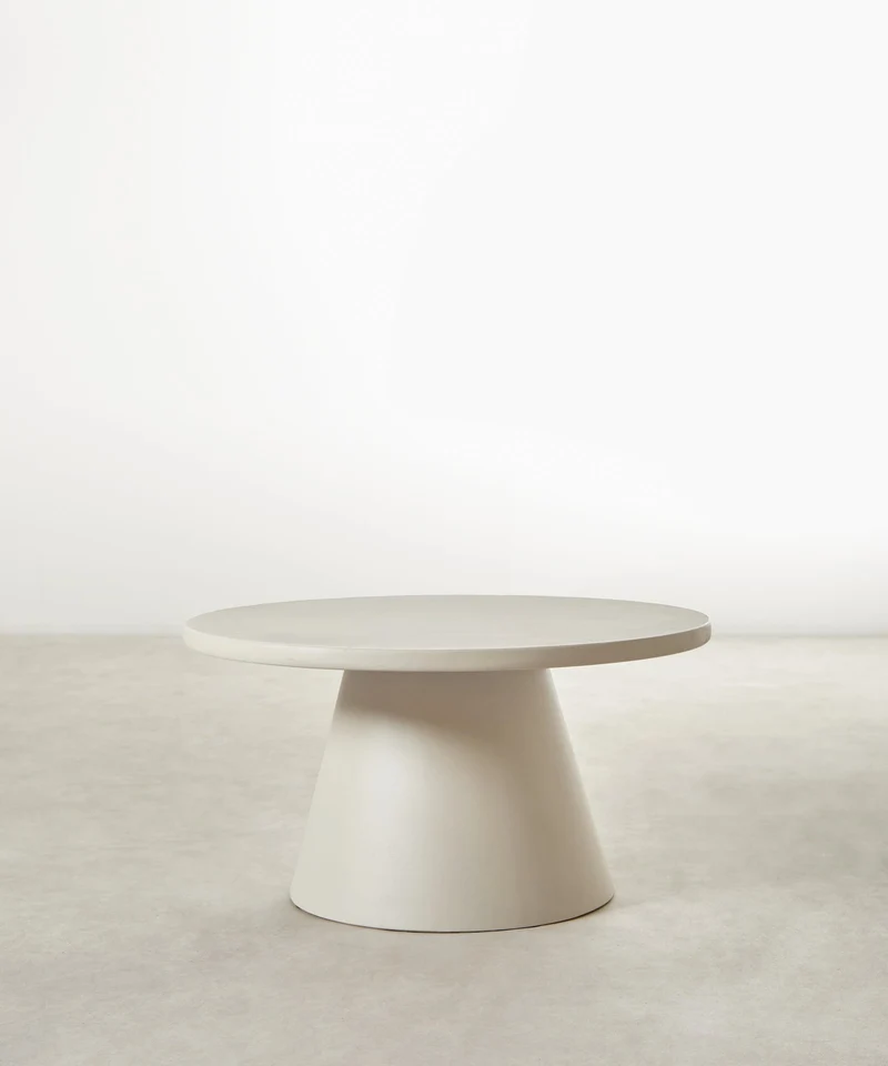 Mesa de Centro Redonda en Microcemento Hera (80 cm)