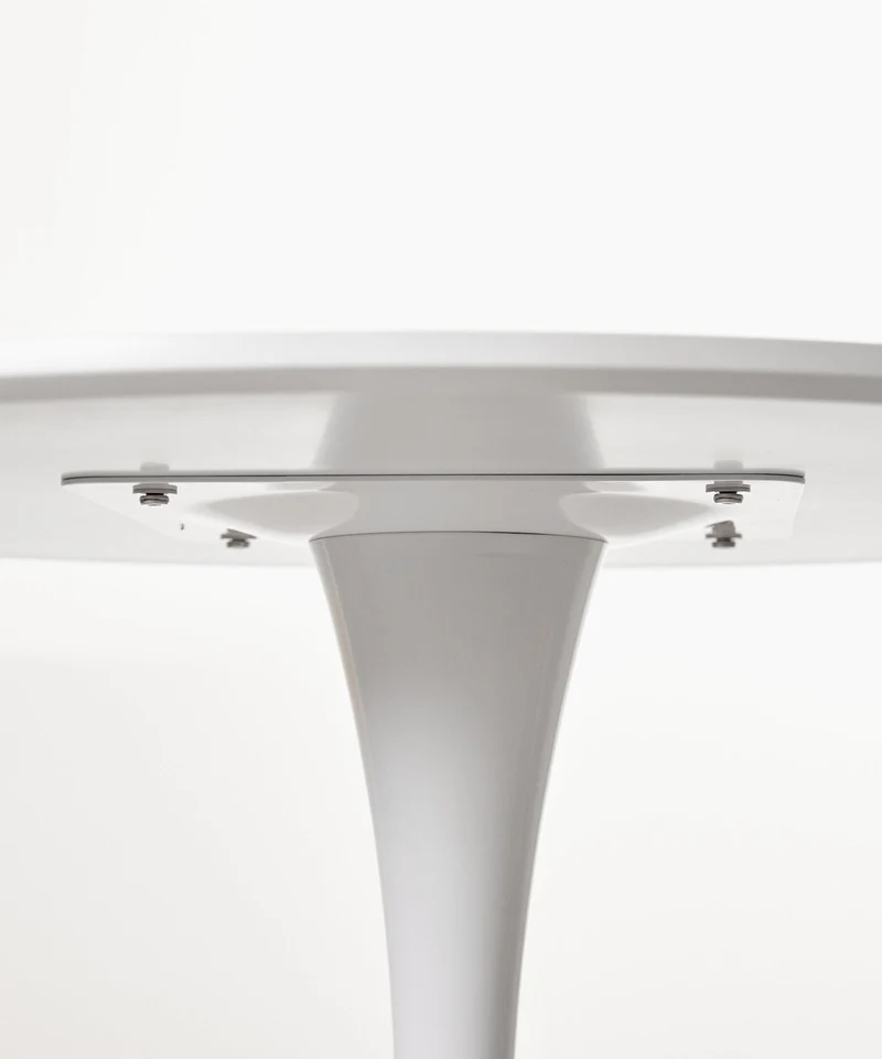 Mesa redonda de metal y fibra de vidrio Tulia (80 cm)