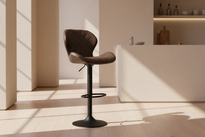 Chaise de bar en simili cuir vintage - Malaga