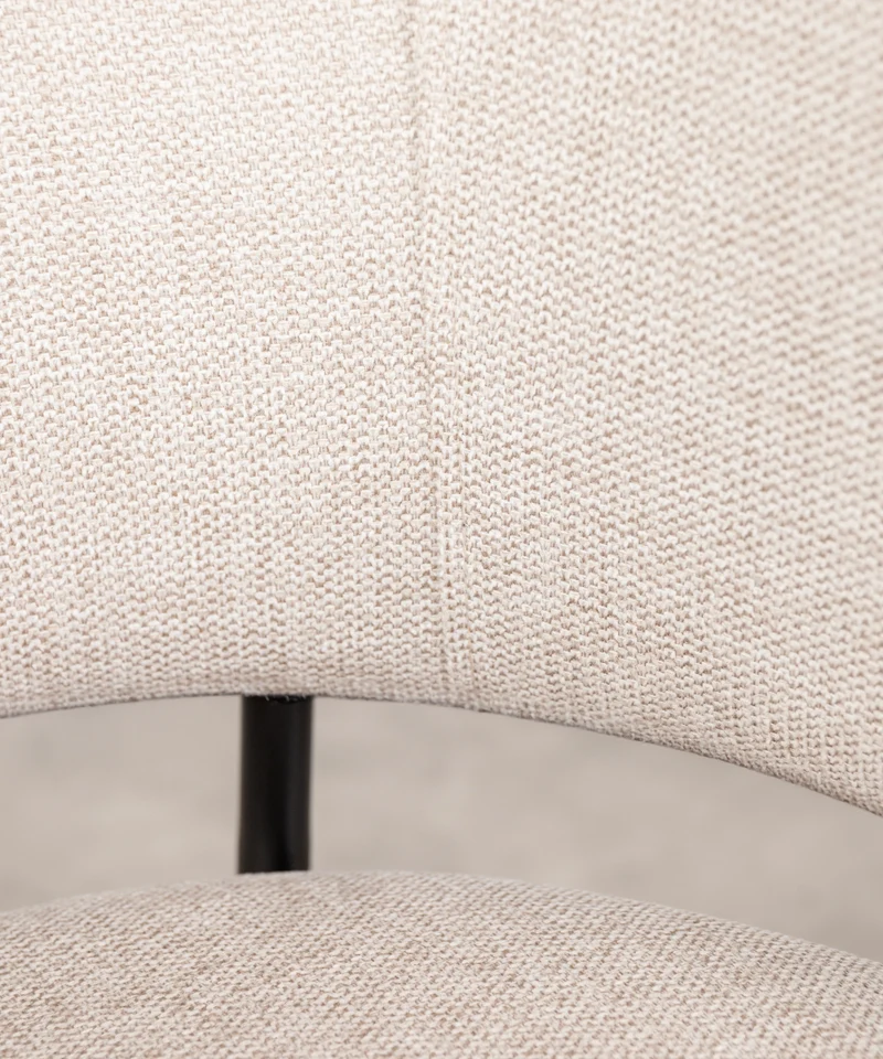 Silla de Comedor en Tela y Metal con Reposabrazos Teresa
