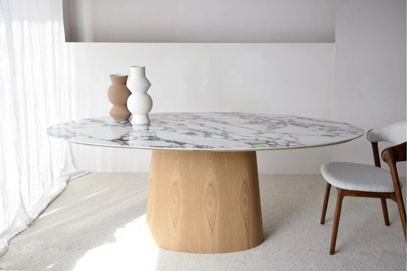 Table ovale céramique