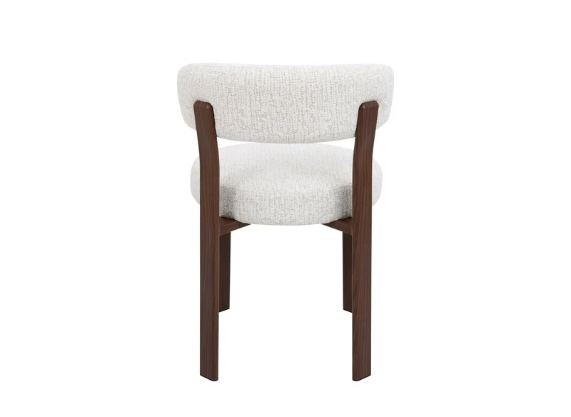 Lot de 2 chaises en velours tissé écru pieds en métal marron MARYSE