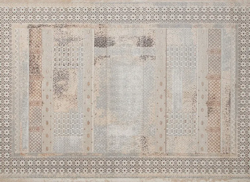 Tapis à motifs orientaux beige et marron 200 x 290 cm LUMA