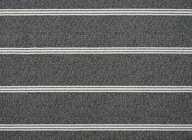 Tapis noir à motifs chevrons blancs 200 x 290 cm AIDA