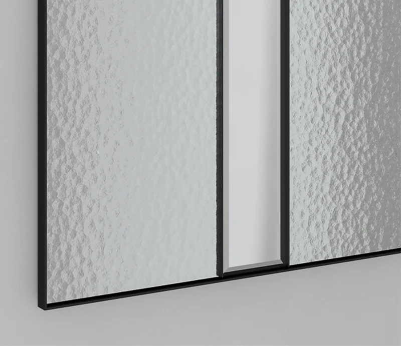 Grand miroir contemporain à cadre noir 175x80cm - Finestra