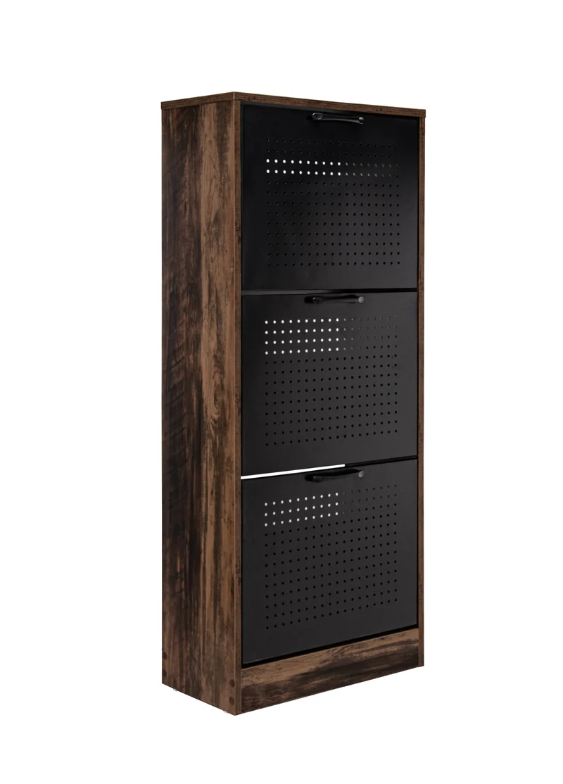 Meuble à chaussures à 3 portes, 72x27xH128CM - LUMARA