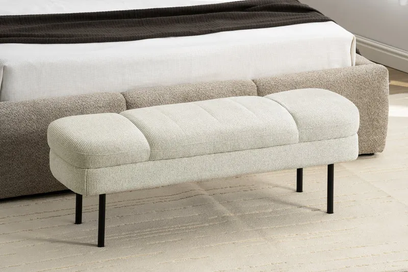 Banc en tissu anti tache, 124x40xH44,5CM SARY