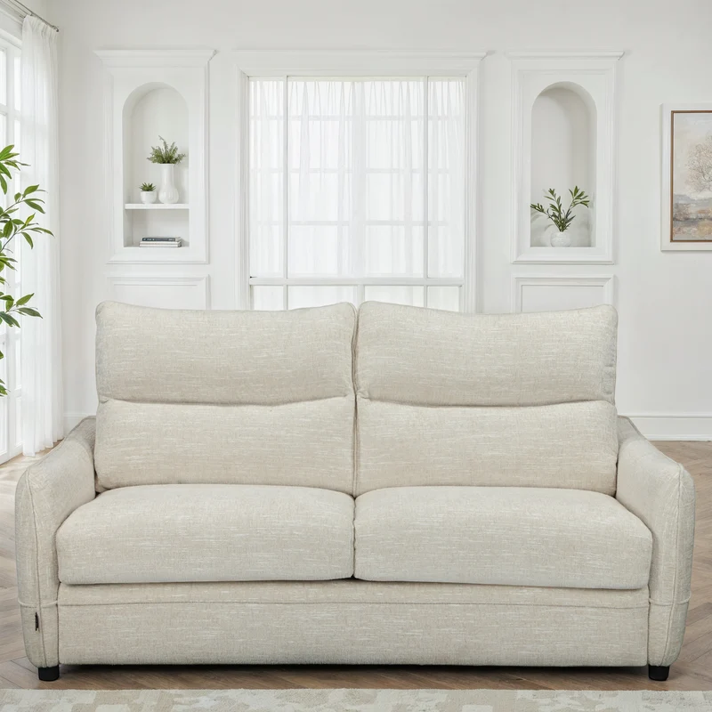 Canapé convertible clic-clac avec coffre convertible en tissu anti tache, 188x98xH100CM - MARKO