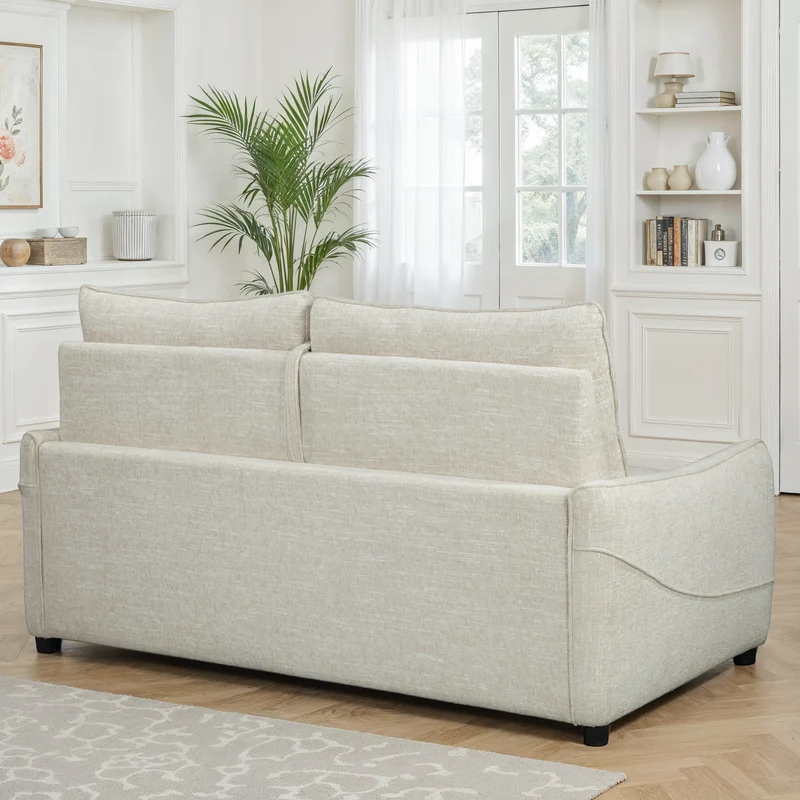 Canapé convertible clic-clac avec coffre convertible en tissu anti tache, 188x98xH100CM - MARKO