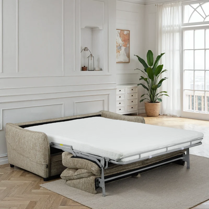 Canapé convertible clic-clac avec coffre convertible en tissu anti tache, 188x98xH100CM - MARKO