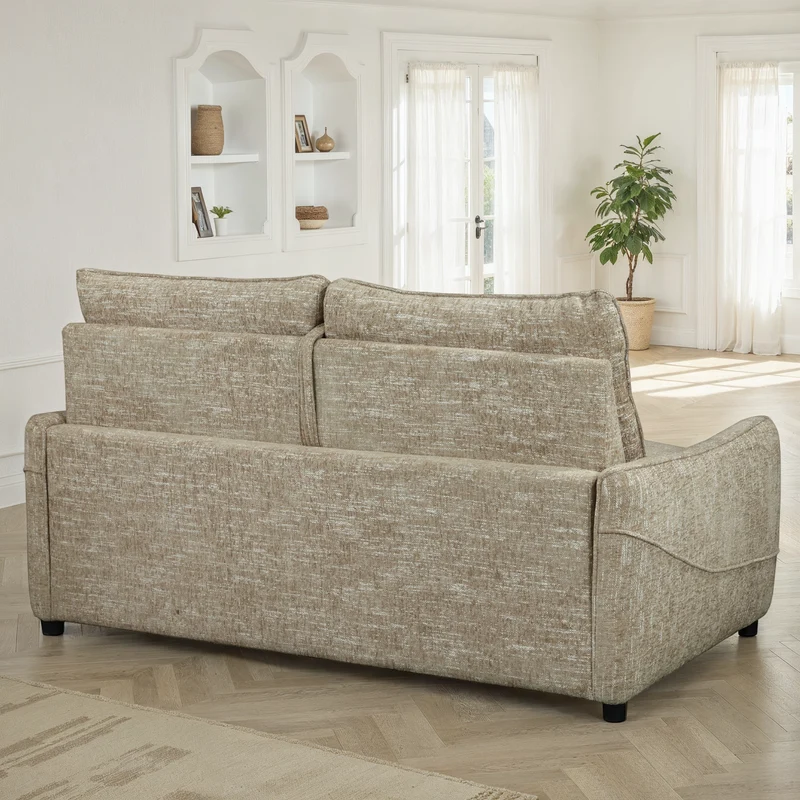 Canapé convertible clic-clac avec coffre convertible en tissu anti tache, 188x98xH100CM - MARKO