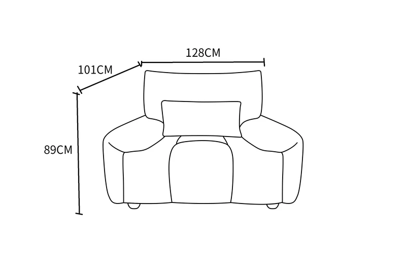 Canapé 3 places / fauteuil / pouf en tissu anti tache - MELINE