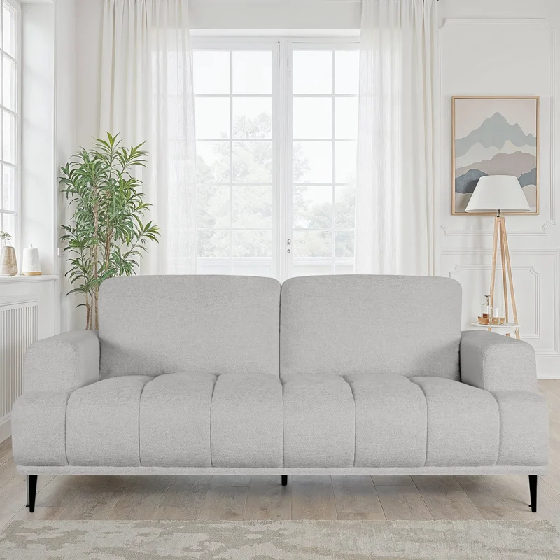 Canapé 3 places en tissu anti tache, 205x88xH88CM - STELLA