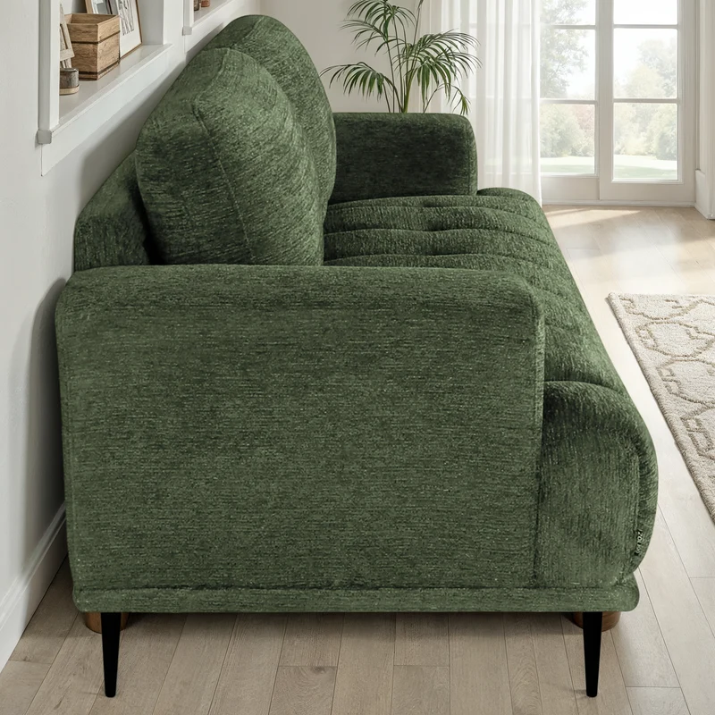 Canapé 3 places en tissu anti tache, 205x88xH88CM - STELLA