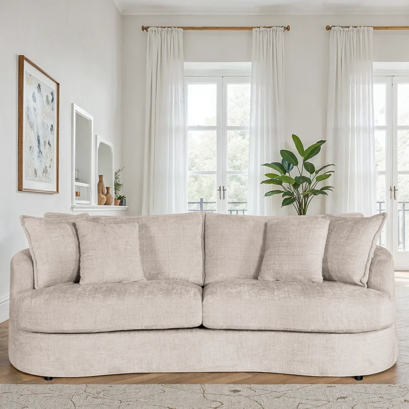 Canapé d'angle en tissu anti tache, 229x104xH87CM - VERONA