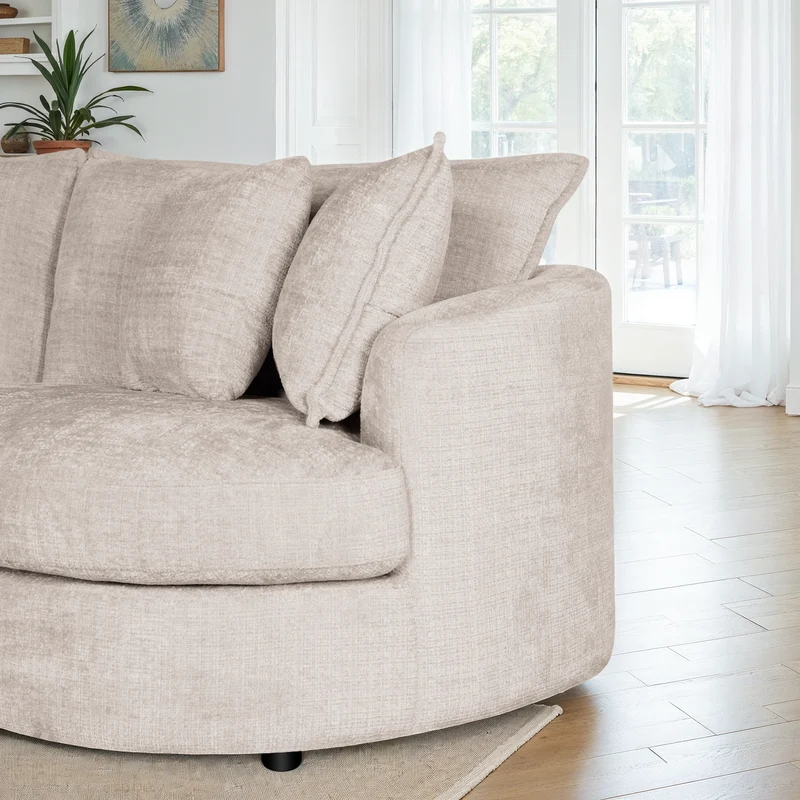 Canapé d'angle en tissu anti tache, 229x104xH87CM - VERONA
