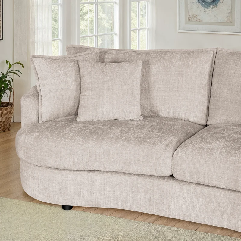 Canapé d'angle en tissu anti tache, 229x104xH87CM - VERONA