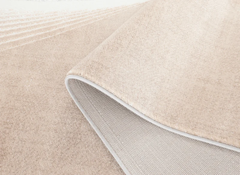 Tapis beige et gris à motifs blancs 200 x 290 cm PORTO