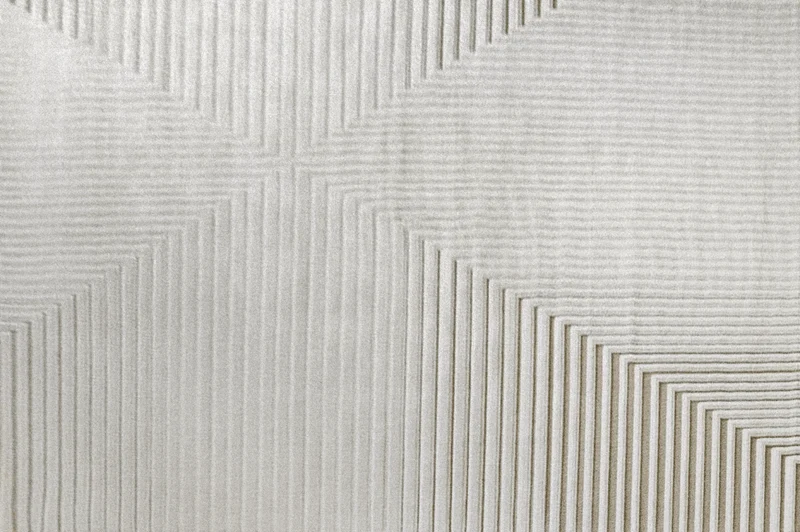 Tapis blanc écru à motifs chevrons 160 x 230 cm AMONA