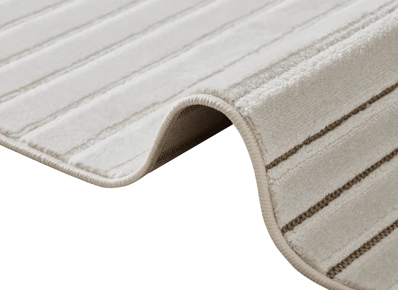 Tapis blanc écru à motifs chevrons 160 x 230 cm AMONA