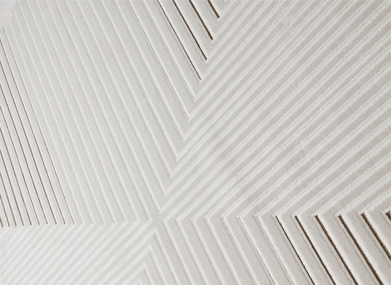 Tapis blanc écru à motifs chevrons 160 x 230 cm AMONA