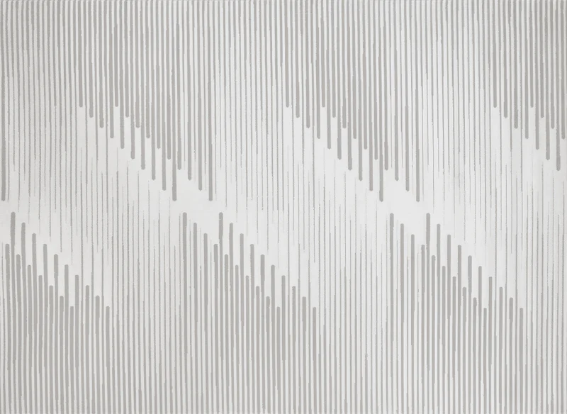 Tapis gris à lignes asymétriques 200 x 290 cm VENISE