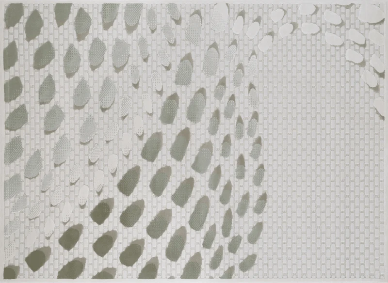 Tapis gris à motifs écailles 160 x 230 cm OLERA