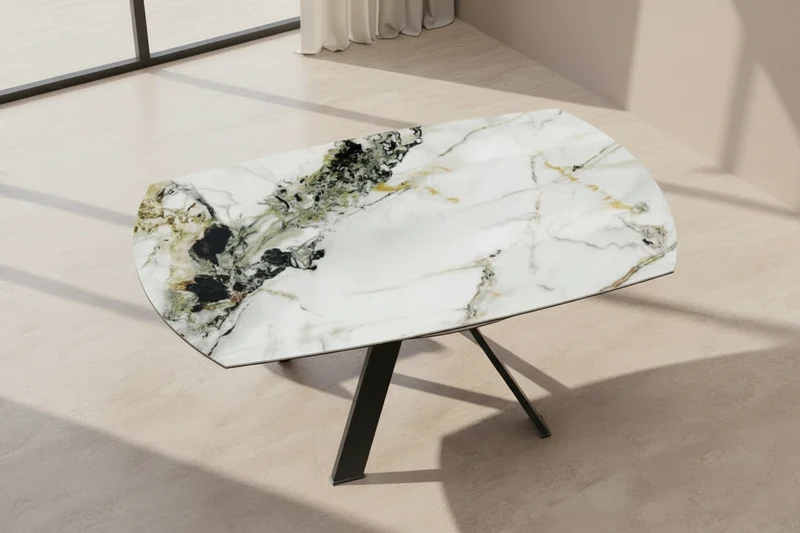 Table ronde extensible céramique rotative - Austin Akante
