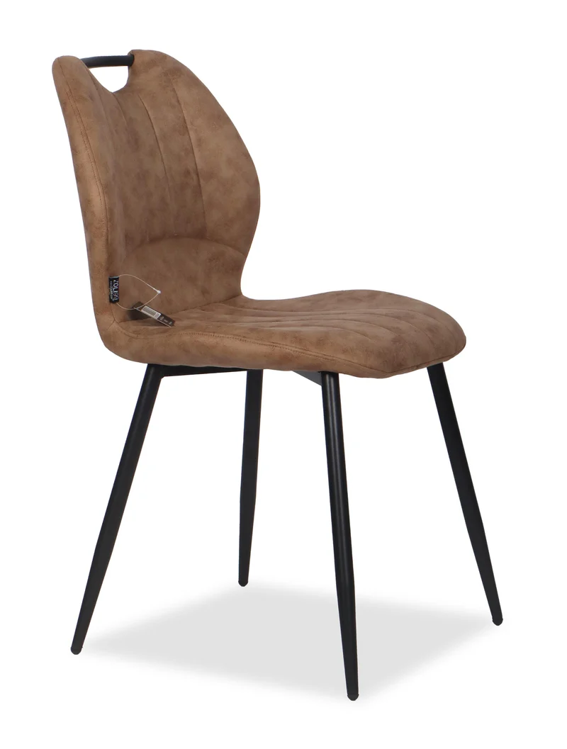 Chaise en tissu anti tache, 55x48xH85CM - YAEL