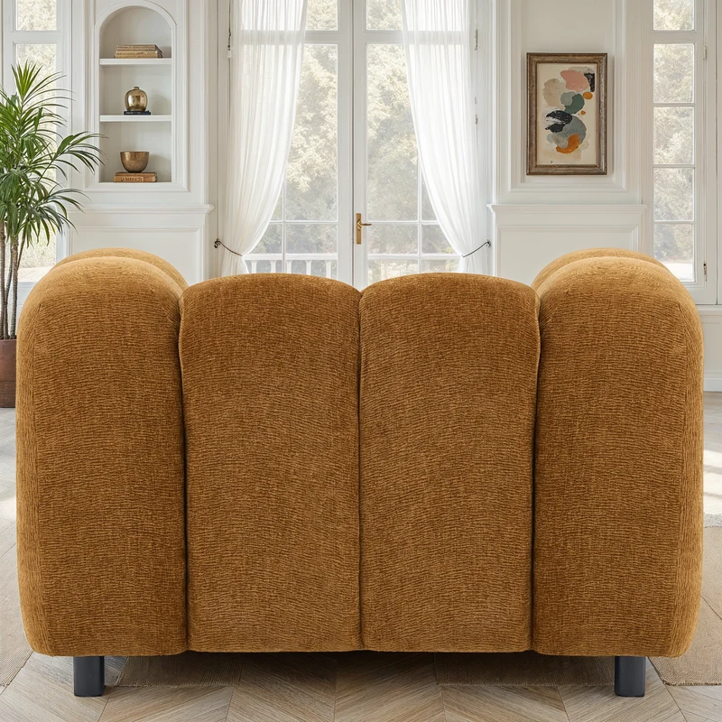 Canapé 3 places / fauteuil en tissu anti tache - BIANCA