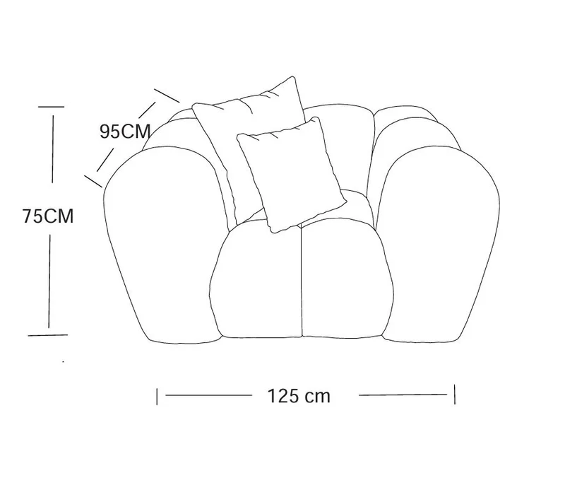 Canapé 3 places / fauteuil en tissu anti tache - BIANCA