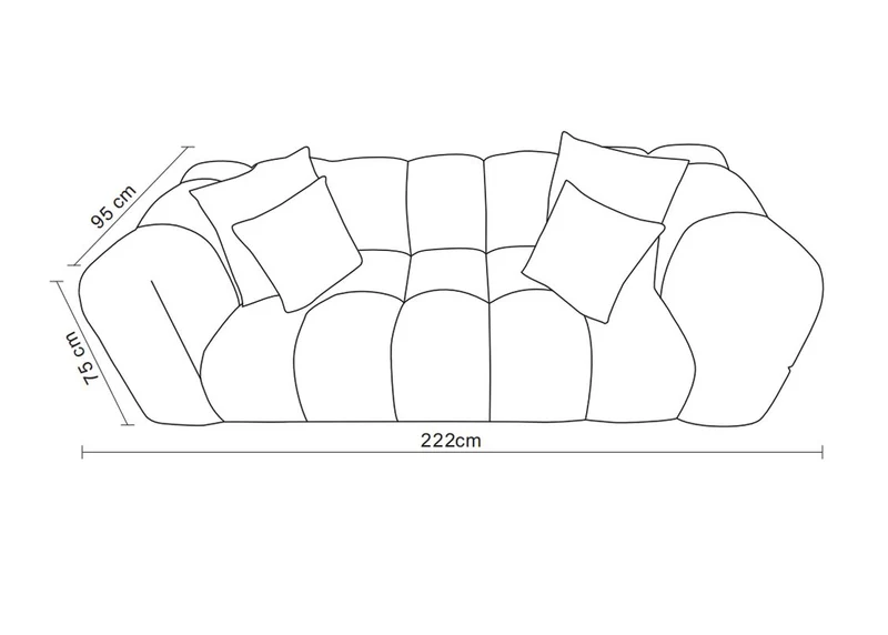 Canapé 3 places / fauteuil en tissu anti tache - BIANCA