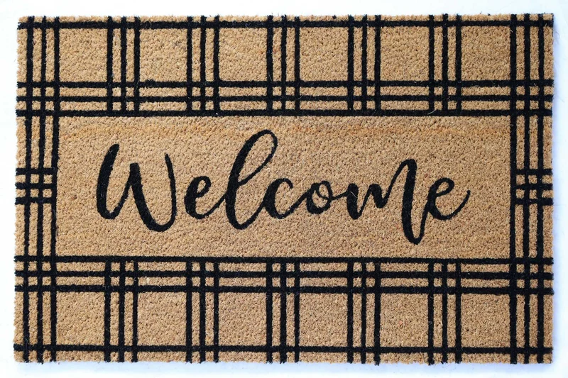 Tapis d’entrée Paillasson coco naturel, 40x60CM, EP 1,5CM