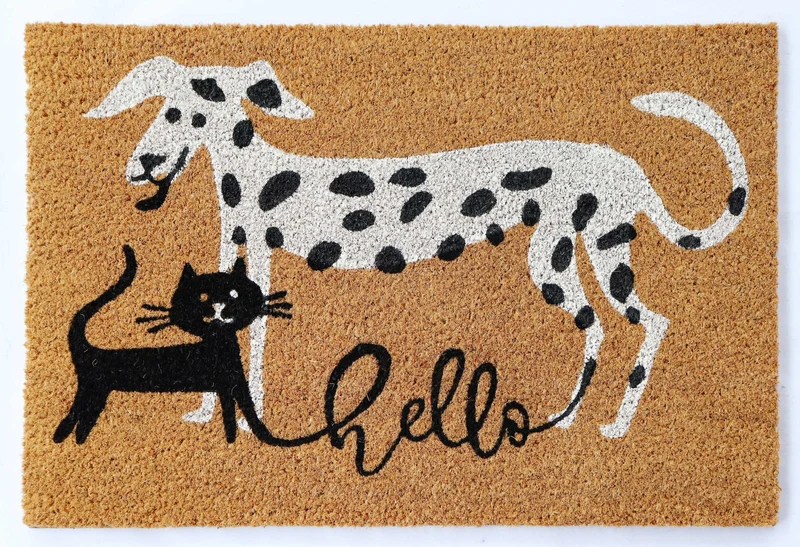 Tapis d’entrée Paillasson coco naturel, 40x60CM, EP 1,5CM