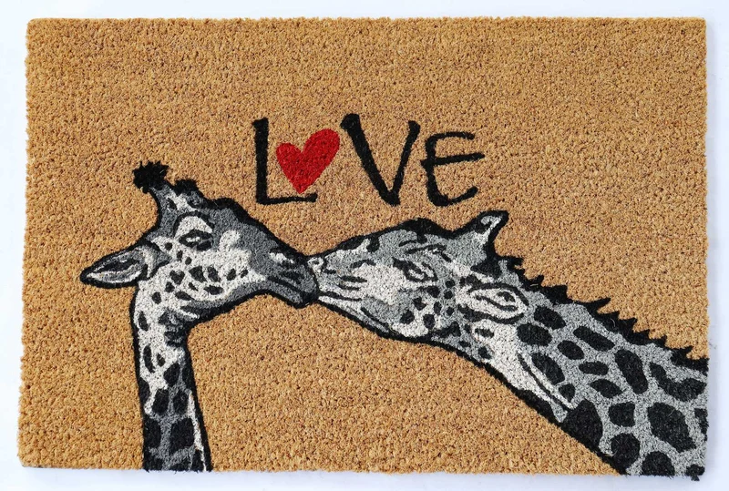 Tapis d’entrée Paillasson coco naturel, 40x60CM, EP 1,5CM