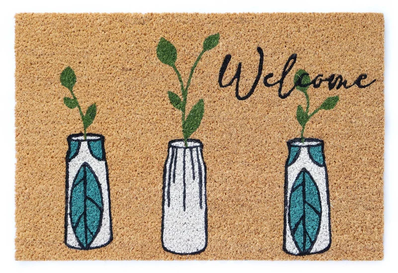 Tapis d’entrée Paillasson coco naturel, 40x60CM, EP 1,5CM