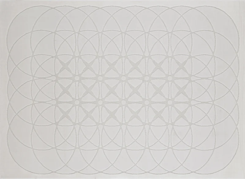 Tapis gris à motifs rosaces 160 x 230 cm SINGAPOUR