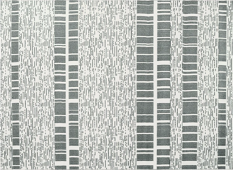 Tapis gris à motifs de bandes 160 x 230 cm TILLEUL