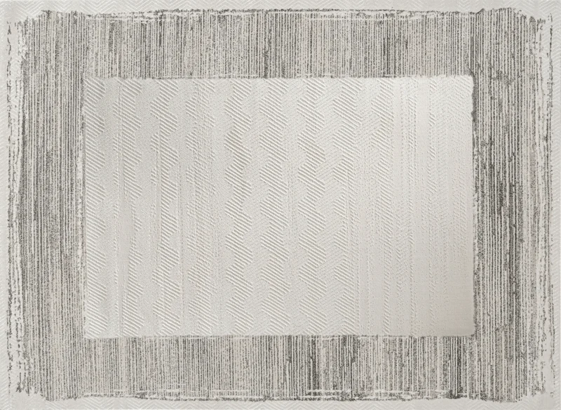 Tapis gris à tissu texturé 200 x 290 cm SOLIS