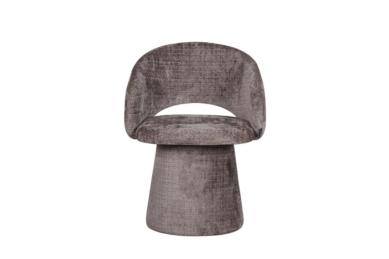 Chaise pivotante en tissu anti tache, 60x55,5xH77CM - ELIANA