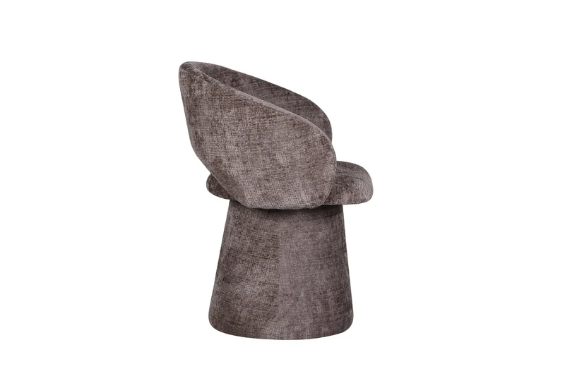 Chaise pivotante en tissu anti tache, 60x55,5xH77CM - ELIANA