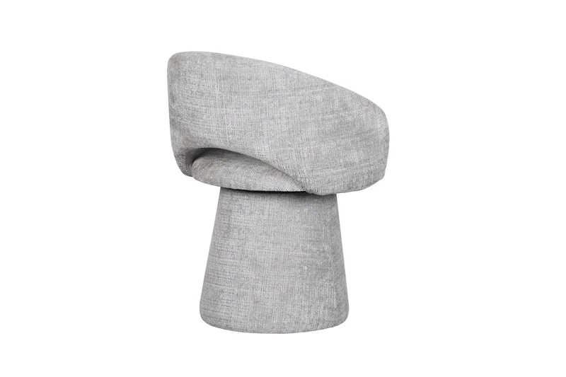 Chaise pivotante en tissu anti tache, 60x55,5xH77CM - ELIANA
