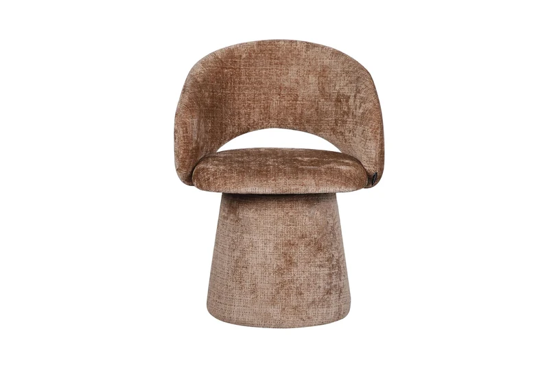 Chaise pivotante en tissu anti tache, 60x55,5xH77CM - ELIANA