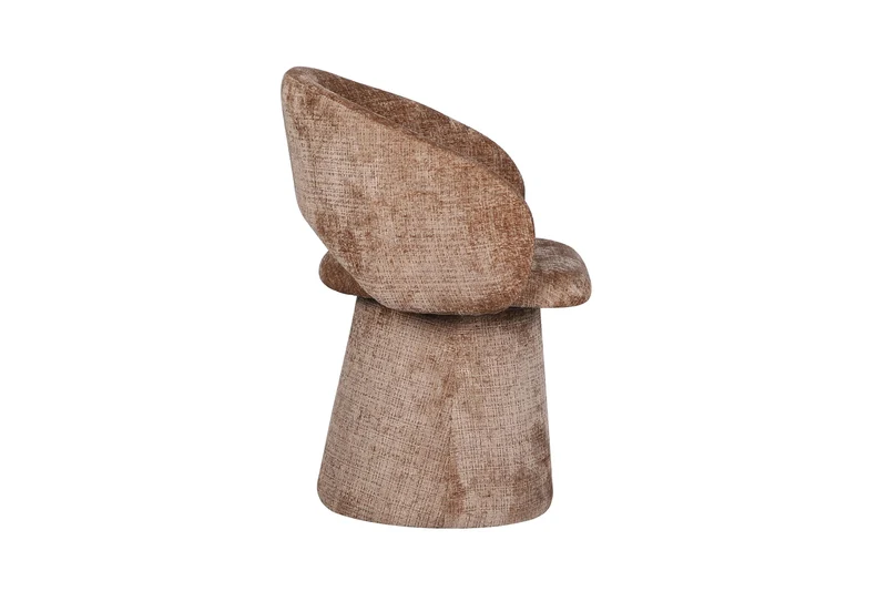 Chaise pivotante en tissu anti tache, 60x55,5xH77CM - ELIANA