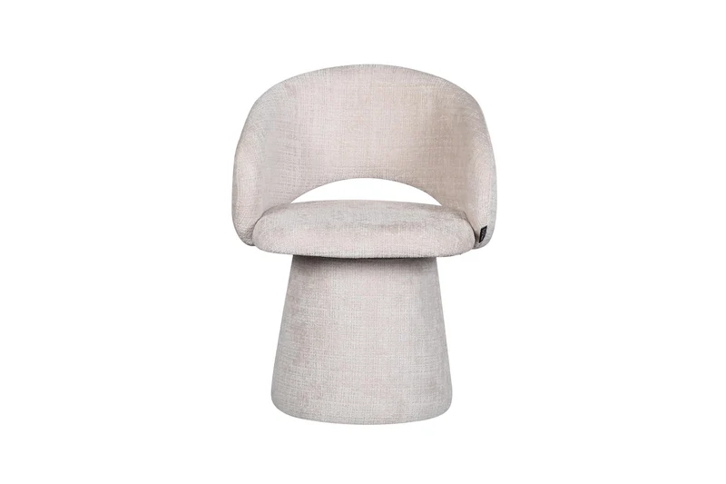 Chaise pivotante en tissu anti tache, 60x55,5xH77CM - ELIANA