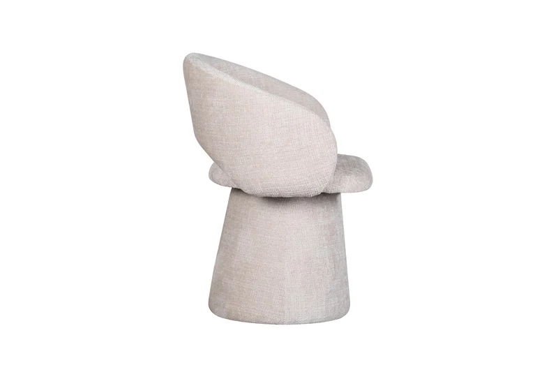 Chaise pivotante en tissu anti tache, 60x55,5xH77CM - ELIANA
