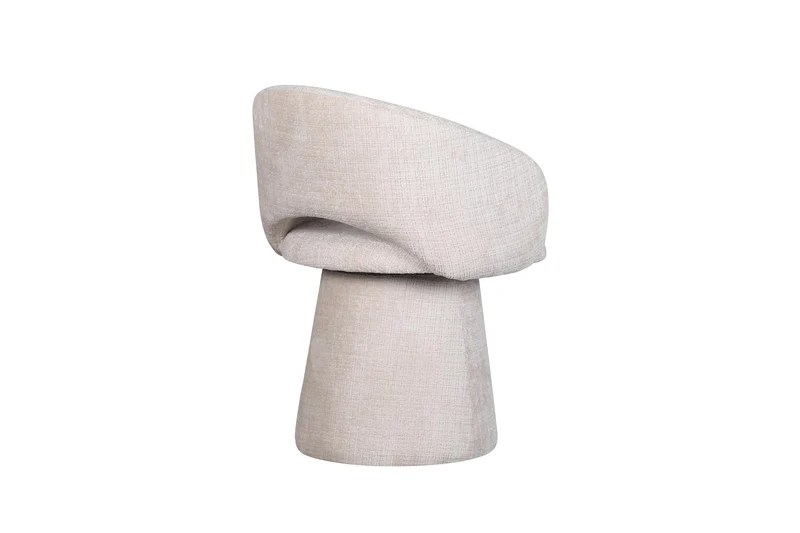 Chaise pivotante en tissu anti tache, 60x55,5xH77CM - ELIANA