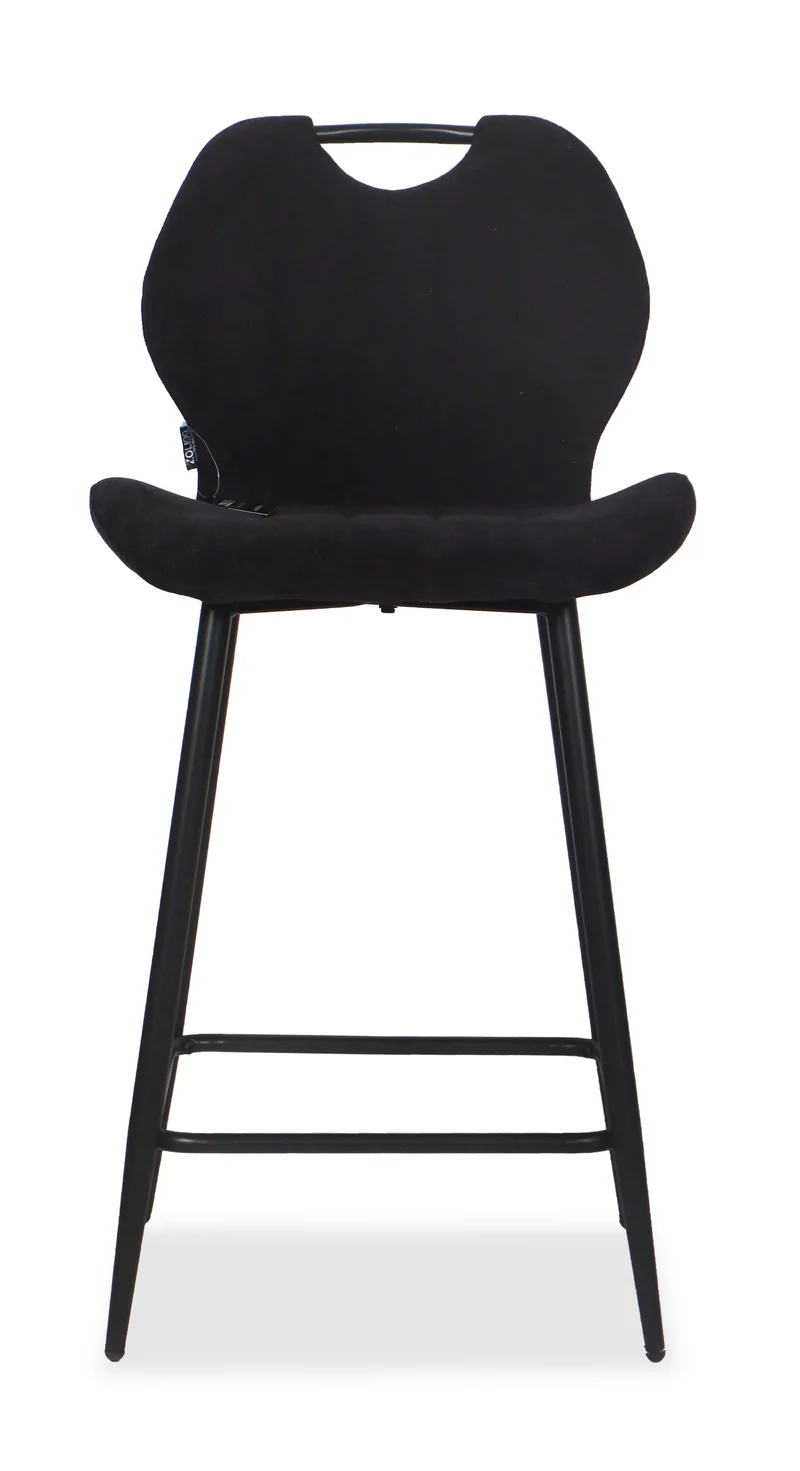 Chaise Haute Tabouret de bar en tissu anti tache, 60x48xH95CM - YAEL ( 65 cm hauteur assise)