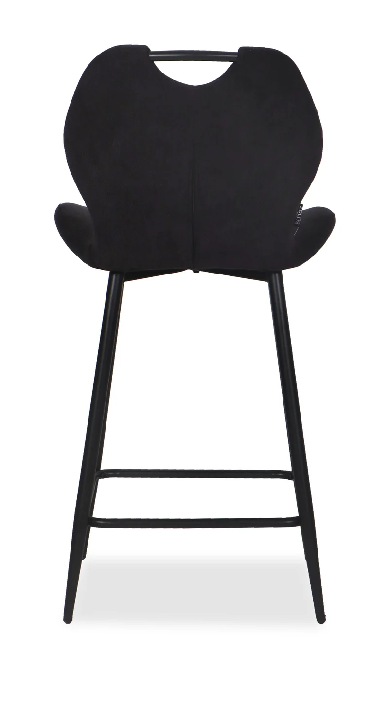 Chaise Haute Tabouret de bar en tissu anti tache, 60x48xH95CM - YAEL ( 65 cm hauteur assise)
