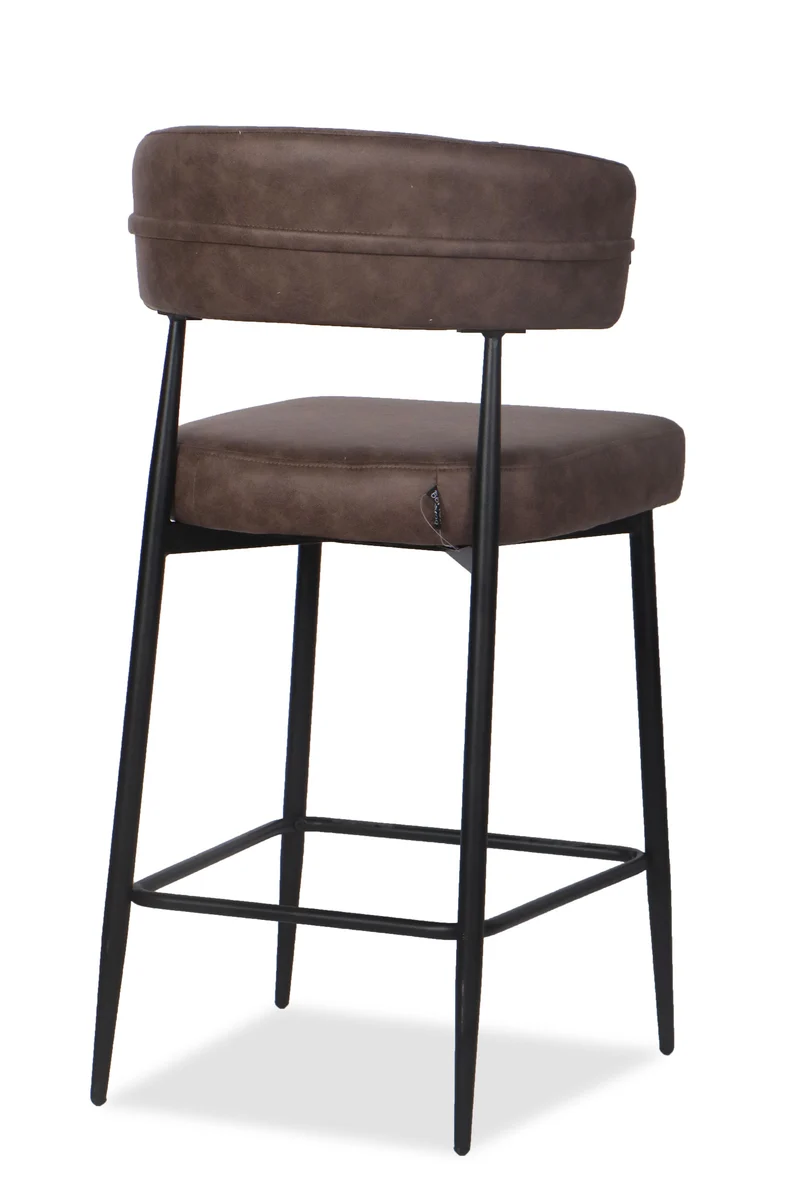 Chaise Haute Tabouret de bar en tissu anti tache, 51x51xH96CM - YAARA ( 65 cm hauteur assise)